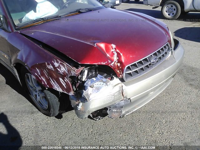 4S3BH675237632774 - 2003 SUBARU LEGACY OUTBACK AWP 勃艮第红 照片 6