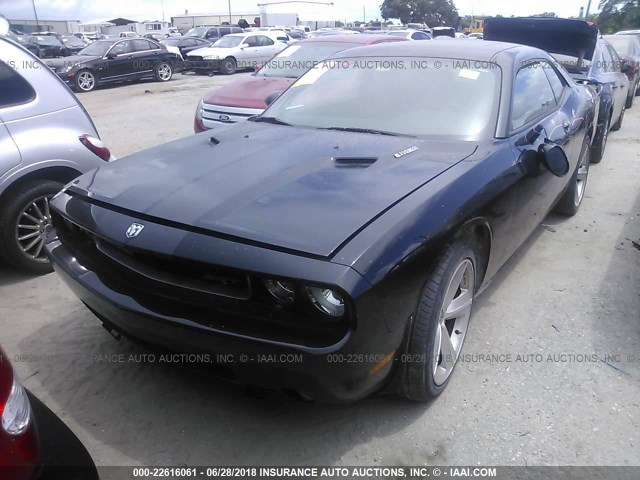 2B3CJ7DW4AH277766 - 2010 DODGE CHALLENGER SRT-8 BLACK photo 2