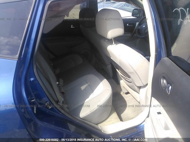 JN8AS58V88W119309 - 2008 NISSAN ROGUE S/SL BLUE photo 8