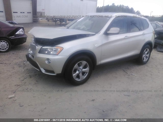 5UXWX5C51BL703424 - 2011 BMW X3 XDRIVE28I SILVER photo 2