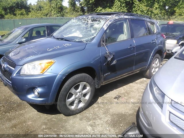 JTMBK31V39D003222 - 2009 TOYOTA RAV4 LIMITED BLUE photo 2