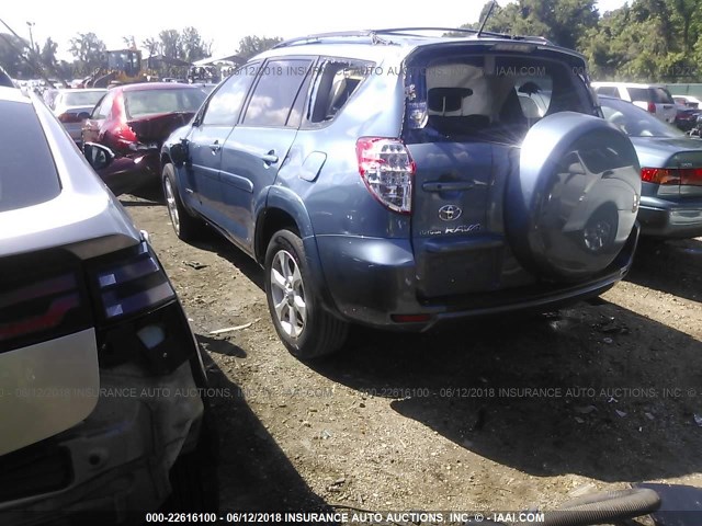 JTMBK31V39D003222 - 2009 TOYOTA RAV4 LIMITED BLUE photo 3