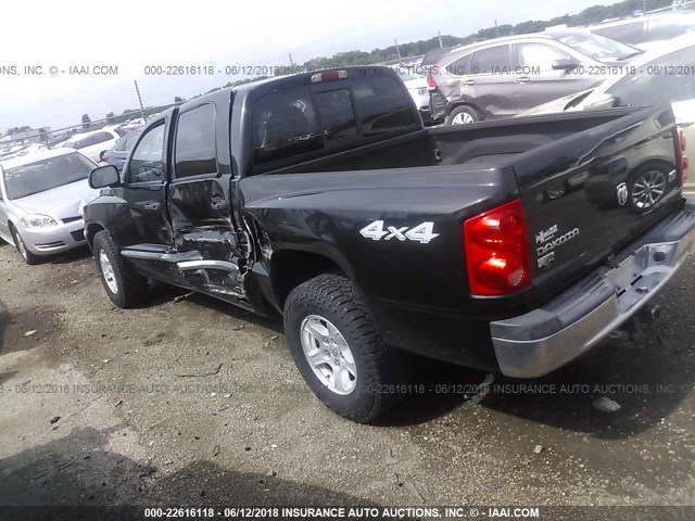 1D7HW58JX7S145353 - 2007 DODGE DAKOTA QUAD LARAMIE BLACK photo 3