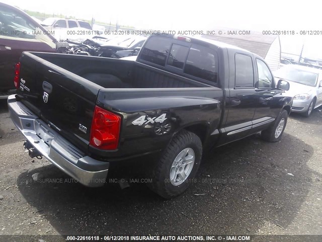 1D7HW58JX7S145353 - 2007 DODGE DAKOTA QUAD LARAMIE BLACK photo 4