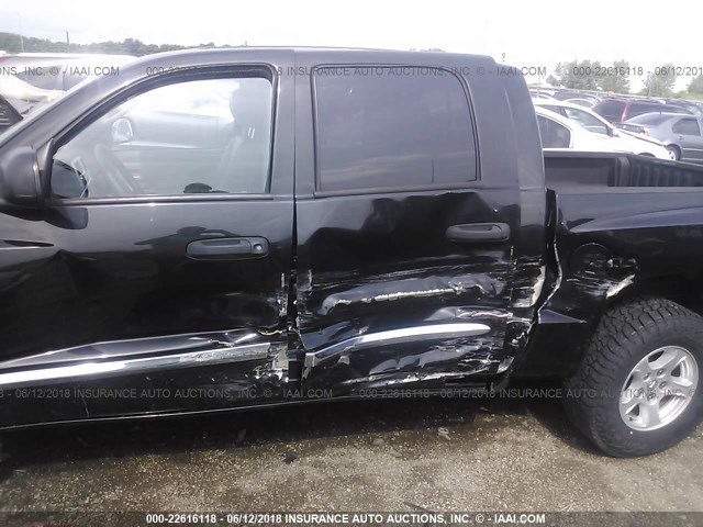 1D7HW58JX7S145353 - 2007 DODGE DAKOTA QUAD LARAMIE BLACK photo 6