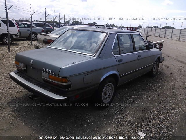WBADK8309J9887291 - 1988 BMW 528 E AUTOMATIC BLUE photo 4