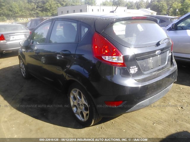 3FADP4FJ1BM127690 - 2011 FORD FIESTA SES BLACK photo 3