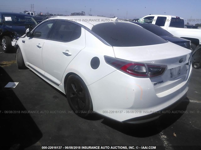 KNAGM4AD7G5095808 - 2016 KIA OPTIMA HYBRID WHITE photo 3