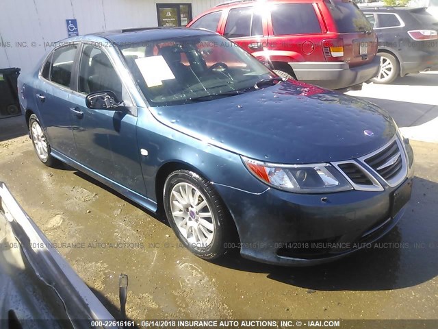 YS3FB49Y181009860 - 2008 SAAB 9-3 2.0T BLUE photo 1