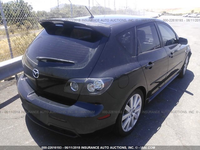 JM1BK34L481114162 - 2008 MAZDA SPEED 3 BLACK photo 4