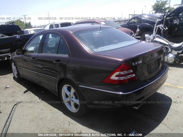 WDBRF52H36A872986 - 2006 MERCEDES-BENZ C GENERATION 2006 230 MAROON photo 3