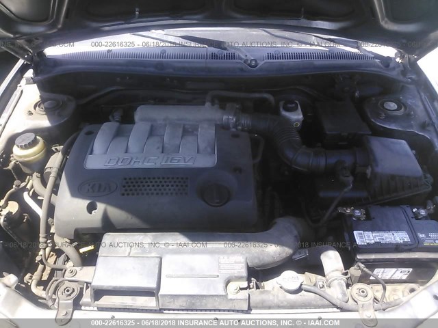 KNAFB121135212877 - 2003 KIA SPECTRA LS GRAY photo 10