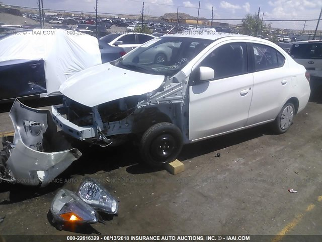 ML32F3FJ6HHF15404 - 2017 MITSUBISHI MIRAGE G4 ES თეთრი ფოტო 2