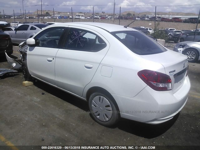 ML32F3FJ6HHF15404 - 2017 MITSUBISHI MIRAGE G4 ES თეთრი ფოტო 3