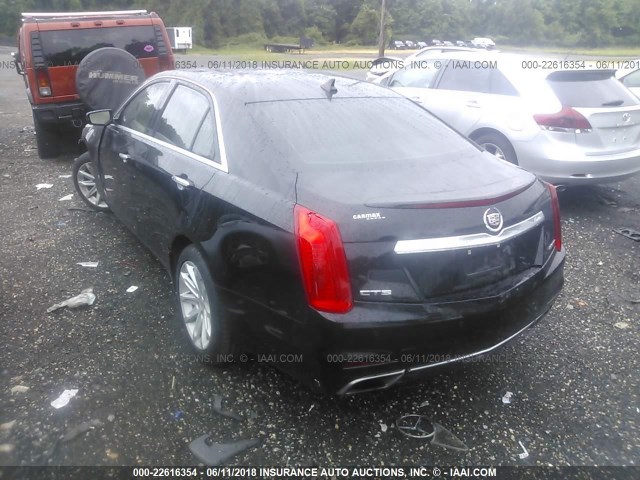 1G6AR5SX2E0124914 - 2014 CADILLAC CTS LUXURY COLLECTION BLACK photo 3