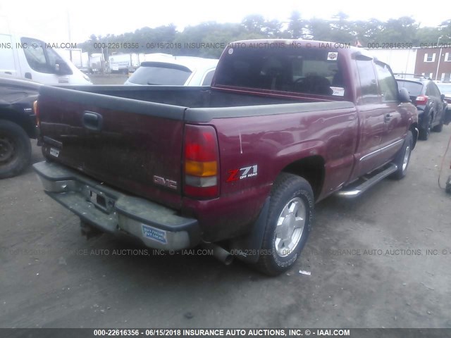 2GTEK19TX41206245 - 2004 GMC NEW SIERRA K1500 BURGUNDY photo 4