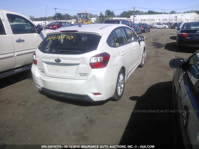 JF1GPAC66E8236697 - 2014 SUBARU IMPREZA PREMIUM WHITE photo 4