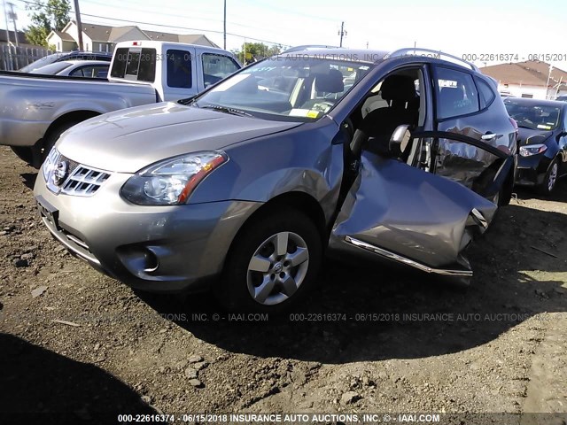 JN8AS5MVXFW756396 - 2015 NISSAN ROGUE SELECT S SILVER photo 2