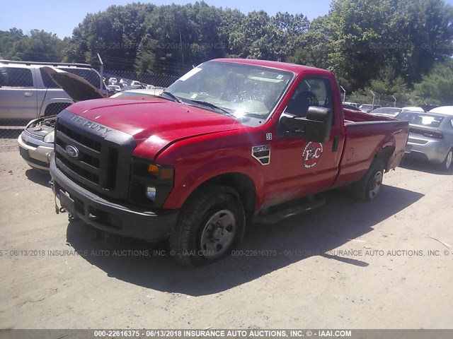 1FTSF21R59EA10622 - 2009 FORD F250 SUPER DUTY RED photo 2