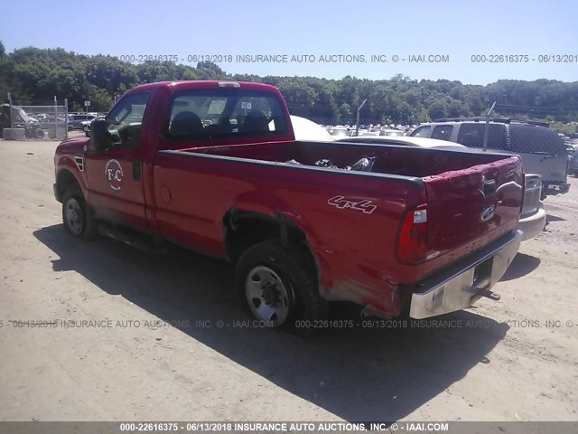 1FTSF21R59EA10622 - 2009 FORD F250 SUPER DUTY RED photo 3