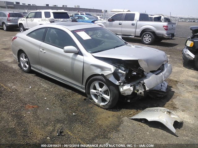 4T1CA38P34U014014 - 2004 TOYOTA CAMRY SOLARA SE/SLE SILVER photo 1