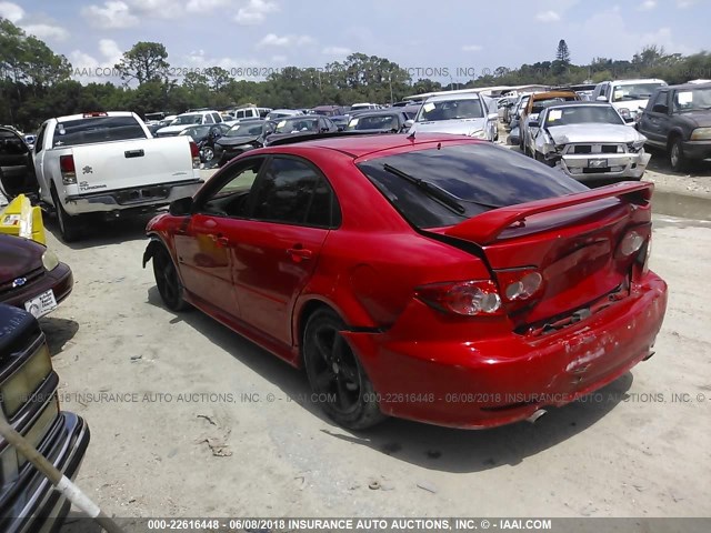 1YVHP84D655M09134 - 2005 MAZDA 6 S RED photo 3