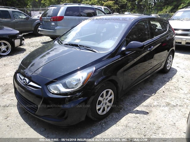 KMHCT5AEXDU114397 - 2013 HYUNDAI ACCENT GLS/GS BLACK photo 2