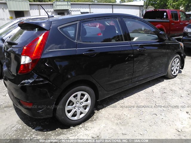 KMHCT5AEXDU114397 - 2013 HYUNDAI ACCENT GLS/GS BLACK photo 6