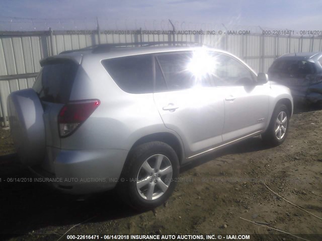 JTMZK31V875009183 - 2007 TOYOTA RAV4 LIMITED SILVER photo 4