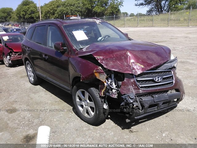 5NMSH73E28H147238 - 2008 HYUNDAI SANTA FE SE/LIMITED BURGUNDY photo 1