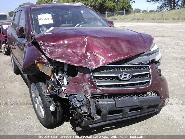 5NMSH73E28H147238 - 2008 HYUNDAI SANTA FE SE/LIMITED BURGUNDY photo 6