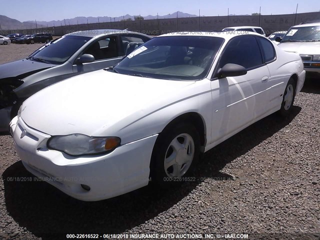 2G1WX12K139238615 - 2003 CHEVROLET MONTE CARLO SS WHITE photo 2