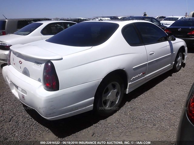 2G1WX12K139238615 - 2003 CHEVROLET MONTE CARLO SS WHITE photo 4