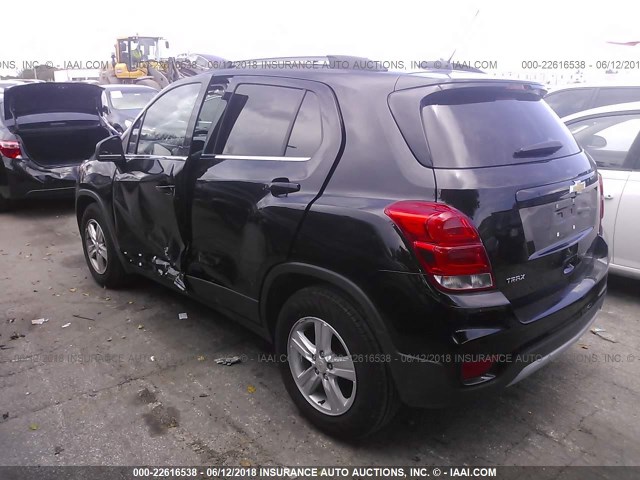 3GNCJLSB2JL173539 - 2018 CHEVROLET TRAX 1LT BLACK photo 3