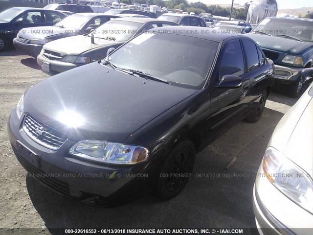 3N1CB51A52L553361 - 2002 NISSAN SENTRA GXE BLACK photo 2