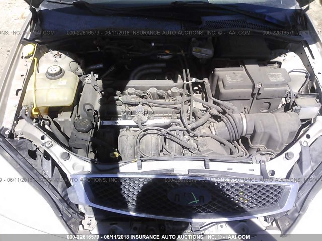 1FAHP34N47W195104 - 2007 FORD FOCUS ZX4/S/SE/SES ბეჟი ფოტო 10