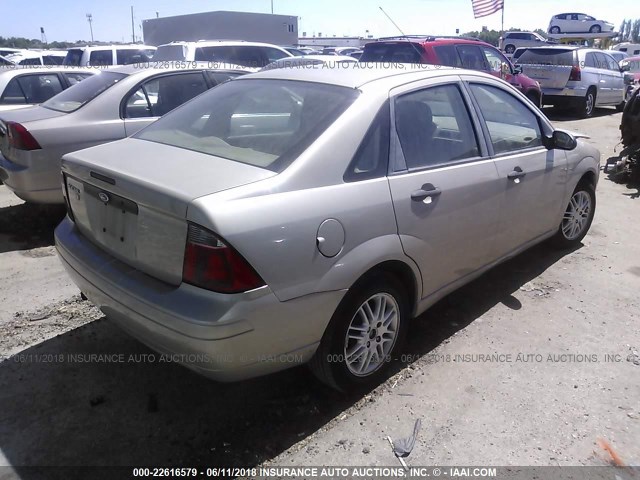 1FAHP34N47W195104 - 2007 FORD FOCUS ZX4/S/SE/SES ბეჟი ფოტო 4