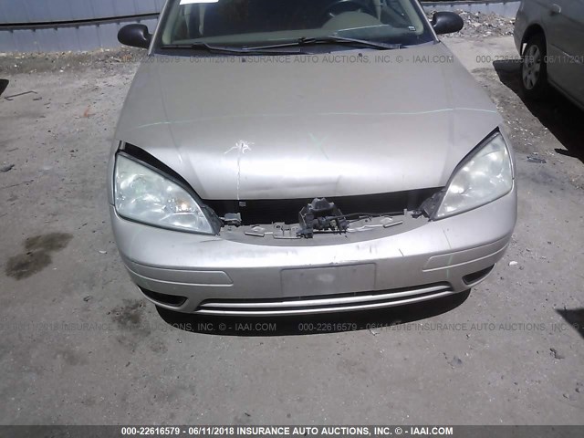 1FAHP34N47W195104 - 2007 FORD FOCUS ZX4/S/SE/SES ბეჟი ფოტო 6