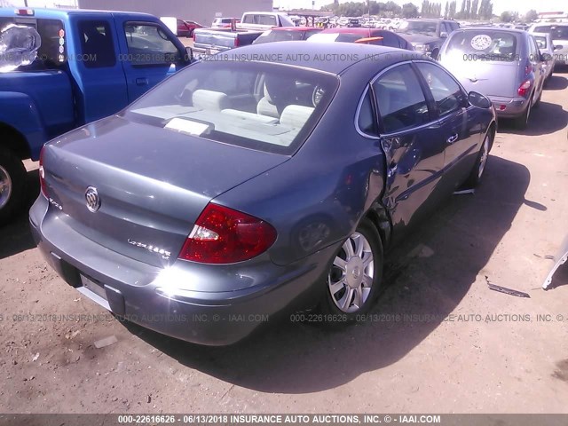 2G4WC582461178751 - 2006 BUICK LACROSSE CX BLUE photo 4