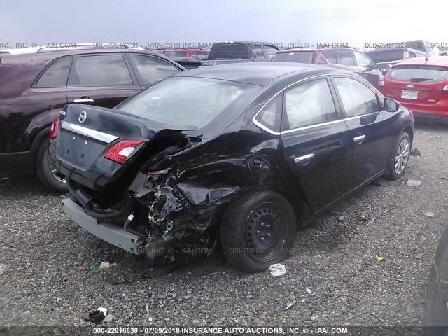 3N1AB7AP0FY359742 - 2015 NISSAN SENTRA S/SV/SR/SL BLACK photo 4