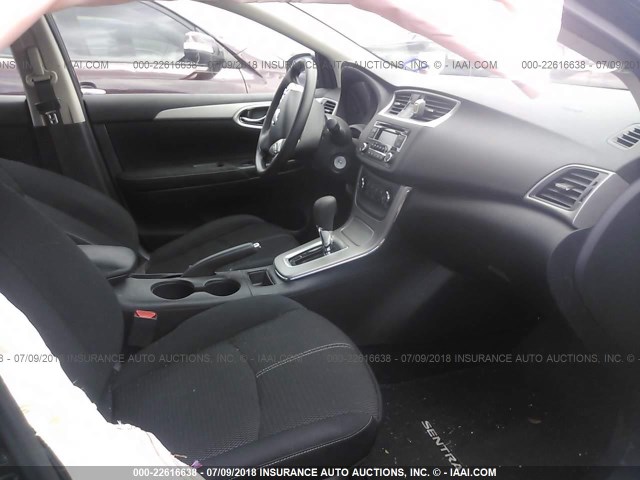 3N1AB7AP0FY359742 - 2015 NISSAN SENTRA S/SV/SR/SL BLACK photo 5