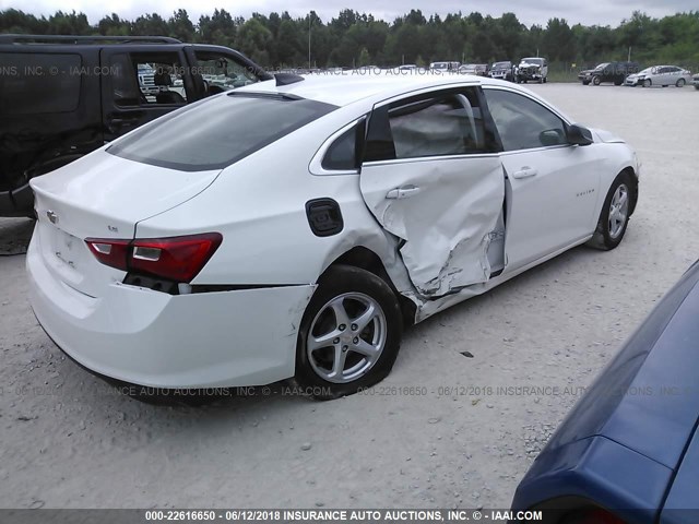 1G1ZB5ST2GF328493 - 2016 CHEVROLET MALIBU LS თეთრი ფოტო 4