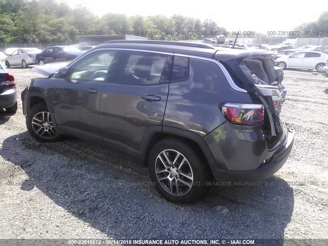 3C4NJCBB4HT632744 - 2017 JEEP COMPASS LATITUDE ნაცრისფერი ფოტო 3