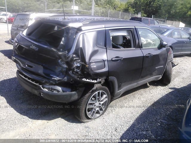 3C4NJCBB4HT632744 - 2017 JEEP COMPASS LATITUDE ნაცრისფერი ფოტო 4