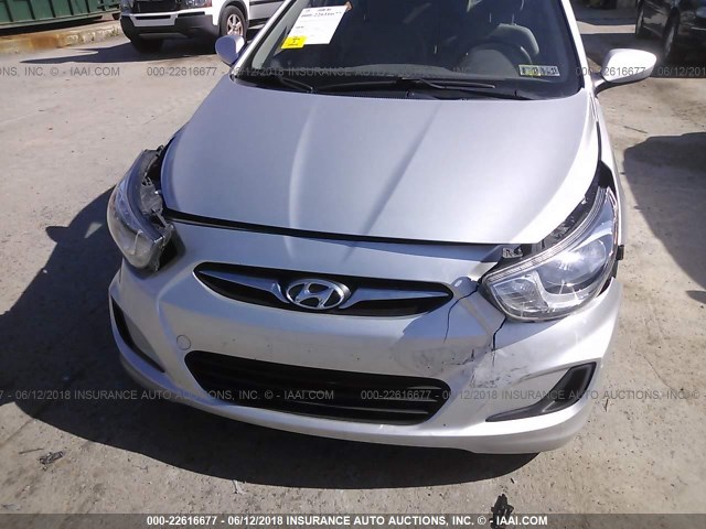 KMHCT4AE9CU218811 - 2012 HYUNDAI ACCENT GLS/GS SILVER photo 6