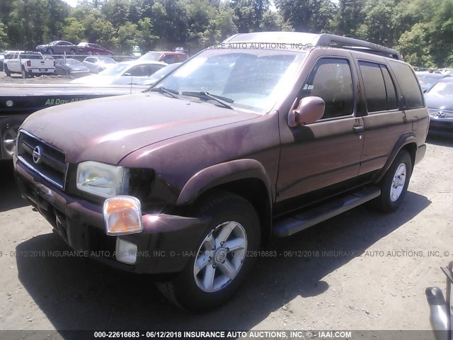 JN8DR09Y93W809311 - 2003 NISSAN PATHFINDER LE/SE MAROON photo 2