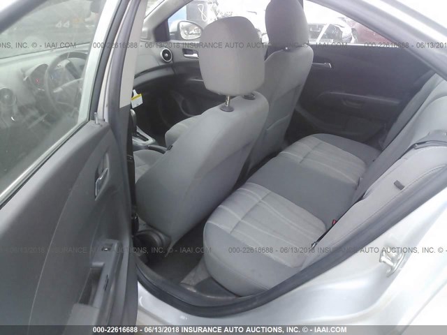 1G1JC5SB8D4170430 - 2013 CHEVROLET SONIC LT SILVER photo 8