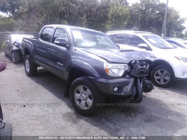 5TFJU4GN1EX059249 - 2014 TOYOTA TACOMA DOUBLE CAB PRERUNNER GRAY photo 1