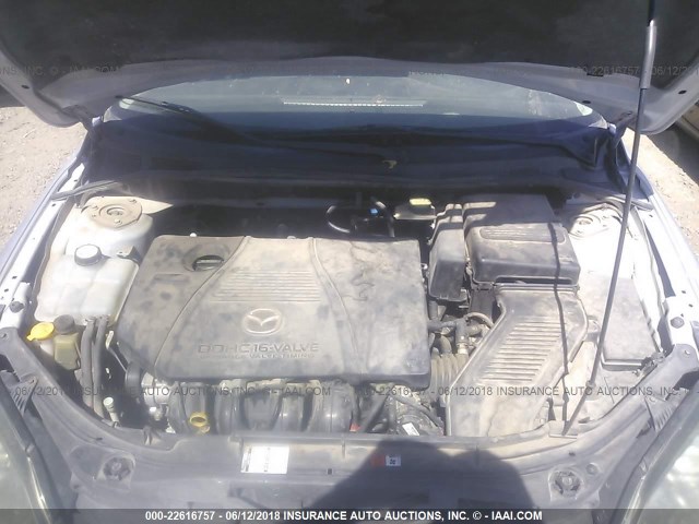 JM1BK143X51340657 - 2005 MAZDA 3 HATCHBACK SILVER photo 10