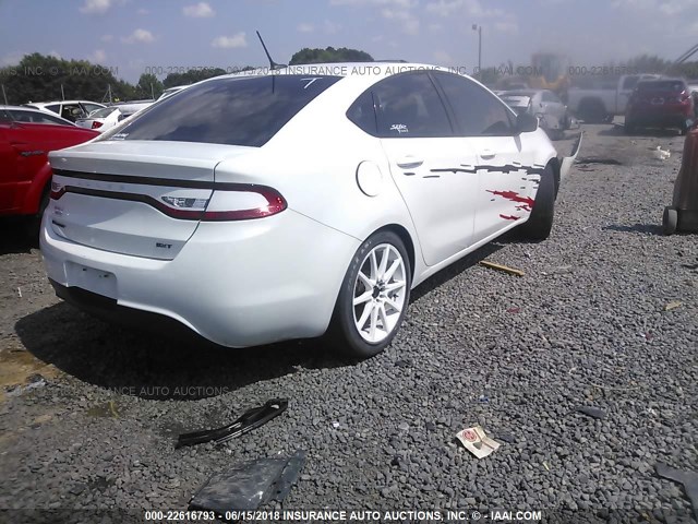 1C3CDFBB9FD221847 - 2015 DODGE DART SXT WHITE photo 4